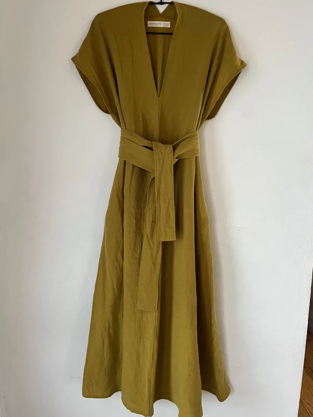 Hackwith Double V Linen Swing dress XS/S